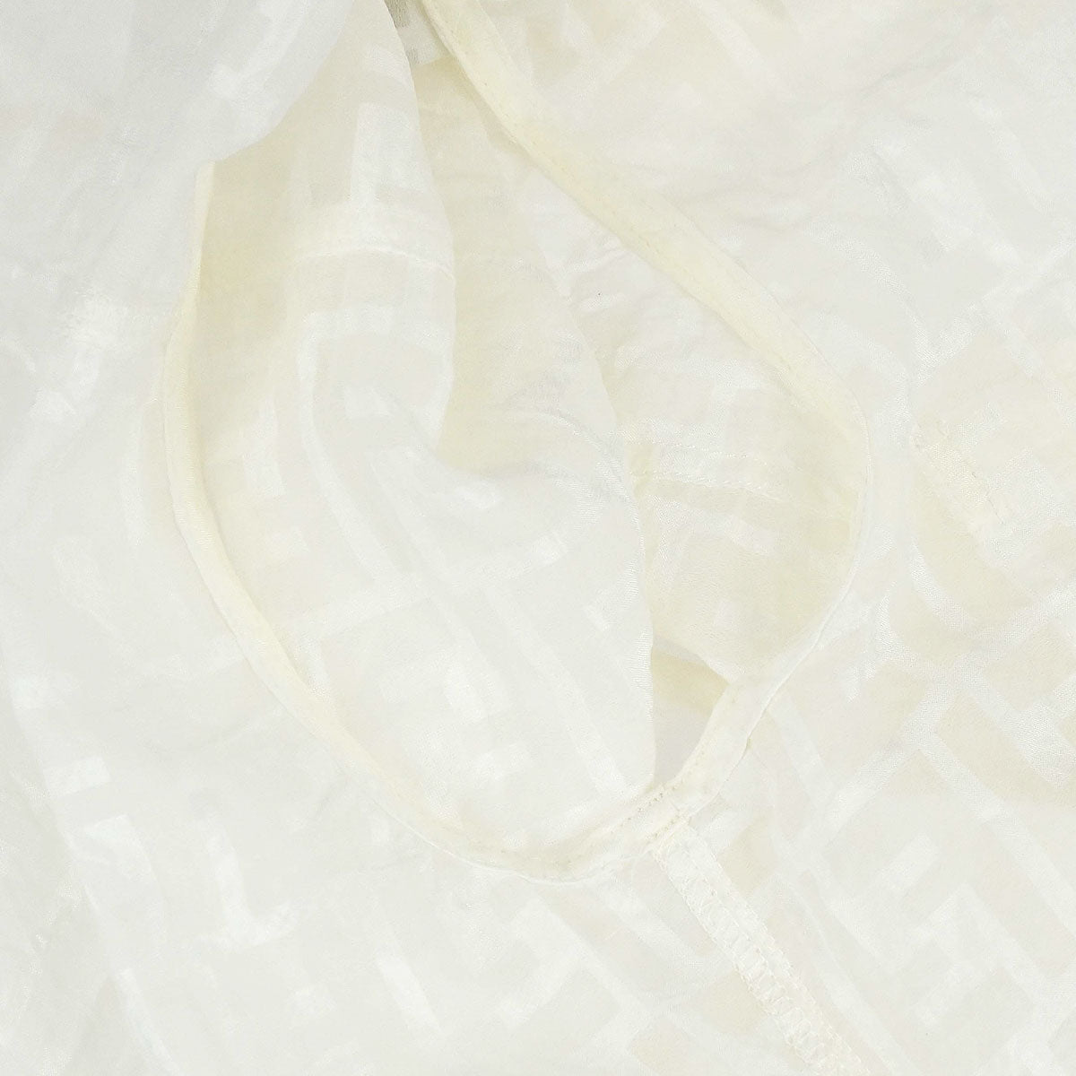 Fendi Sleeveless Sheer Top Shirt Zucca White #40