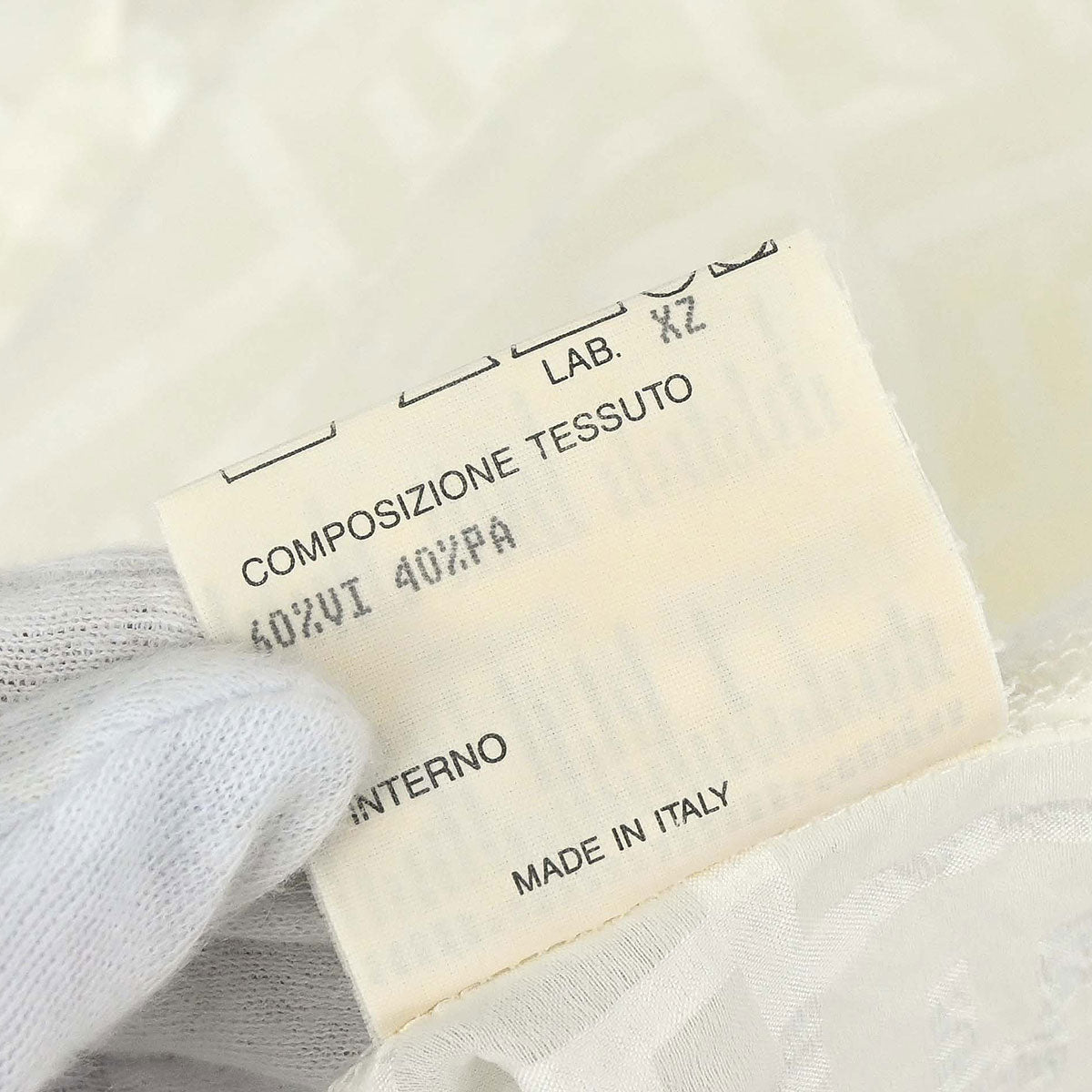 Fendi Sleeveless Sheer Top Shirt Zucca White #40