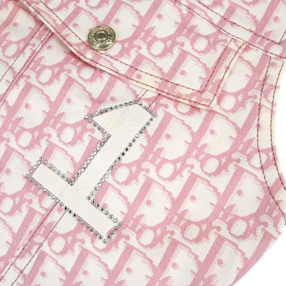 Christian Dior 2004 Single Breasted Trotter Jacket Vest Pink #40