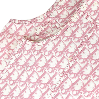 Christian Dior 2004 Single Breasted Trotter Jacket Vest Pink #40
