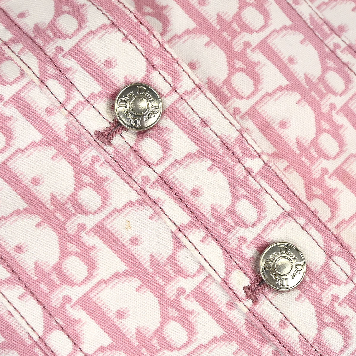 Christian Dior 2004 Single Breasted Trotter Jacket Vest Pink #40