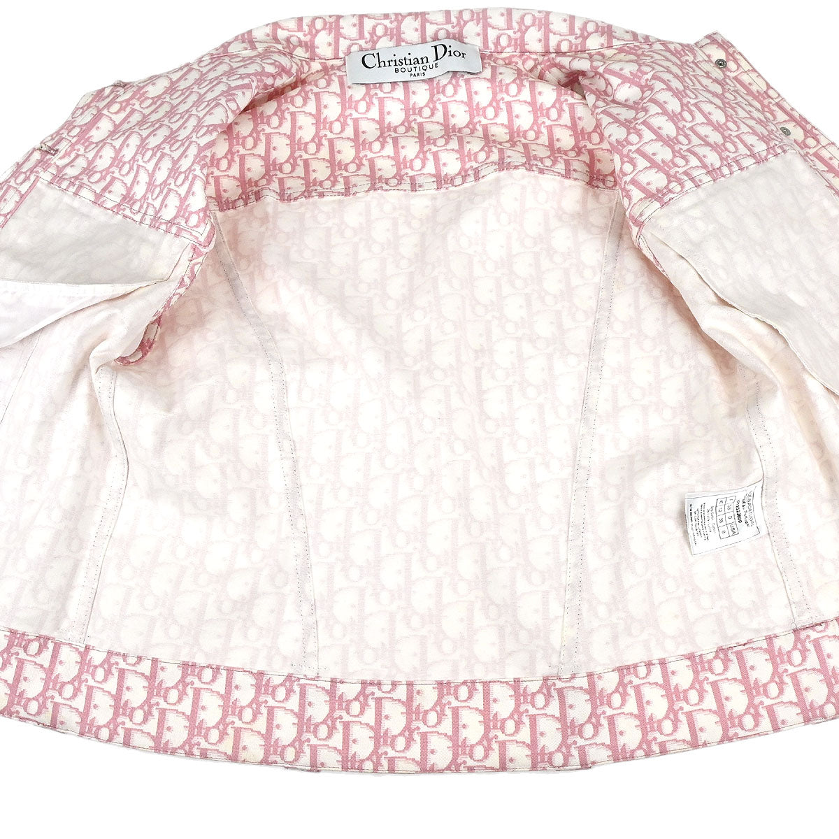 Christian Dior 2004 Single Breasted Trotter Jacket Vest Pink #40