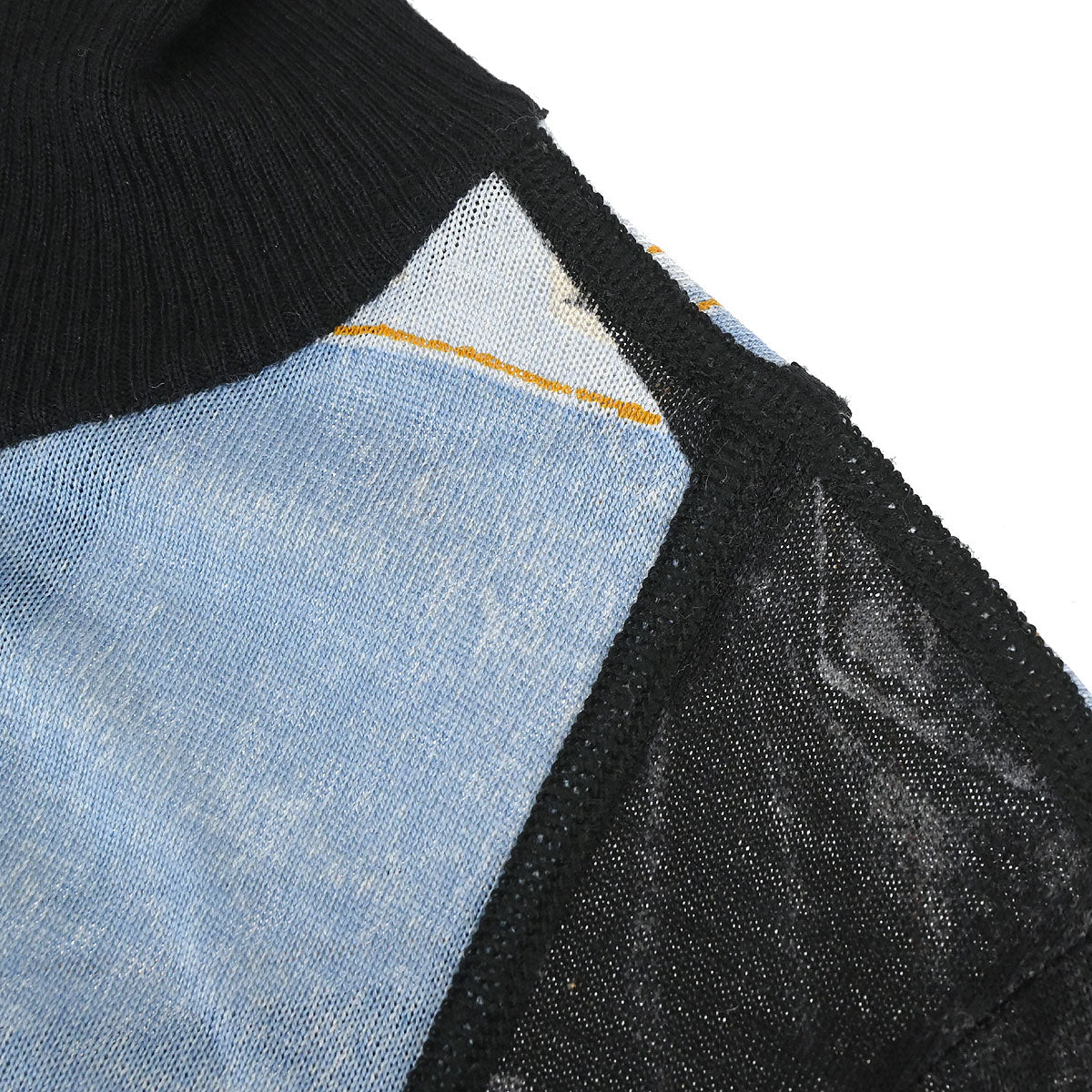 Christian Dior 2004 Zip Up Jacket Denim Print Light Blue #36