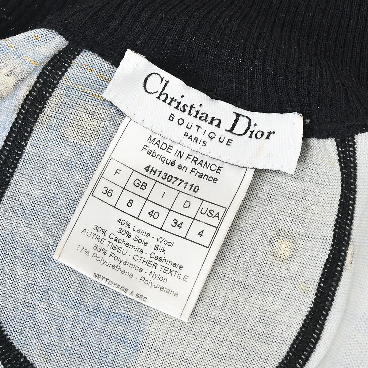Christian Dior 2004 Zip Up Jacket Denim Print Light Blue #36