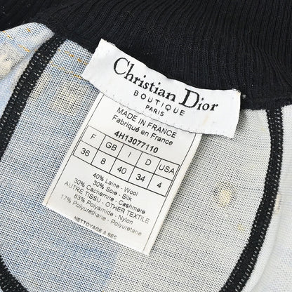 Christian Dior 2004 Zip Up Jacket Denim Print Light Blue #36