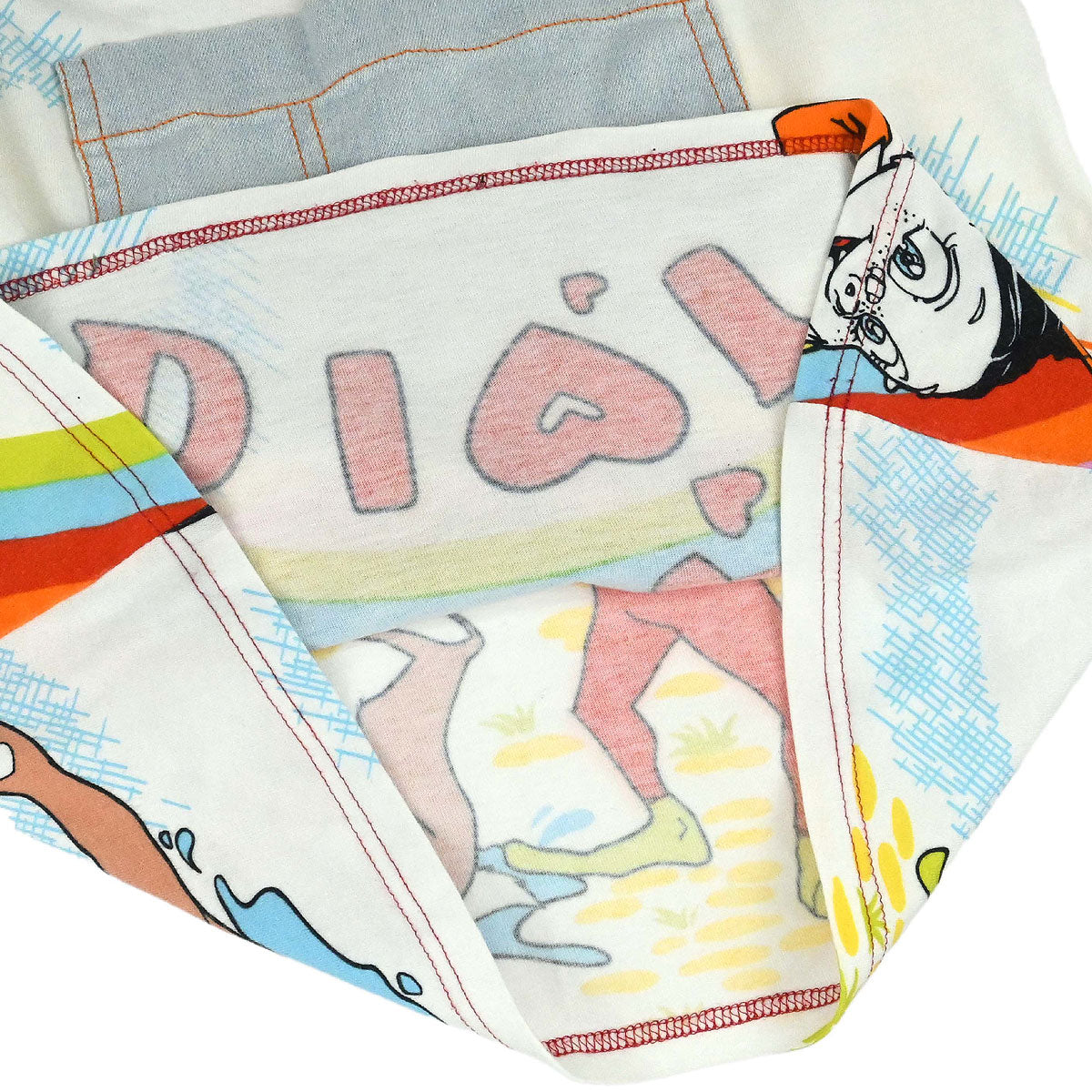 Christian Dior 2002 Cartoon Graphic Sleeveless Top White #38