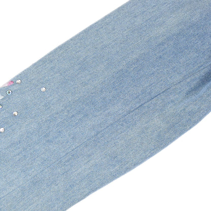 Christian Dior 2002 Embroidery Denim Jacket Light Blue #38