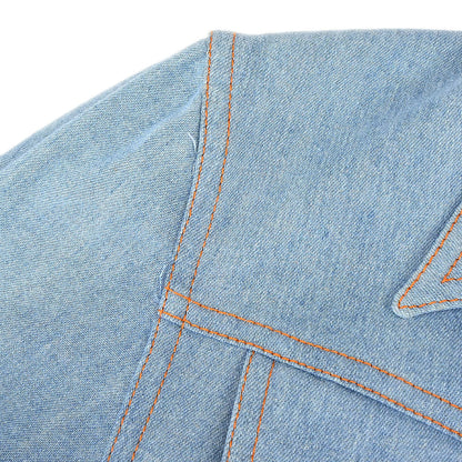 Christian Dior 2002 Embroidery Denim Jacket Light Blue #38
