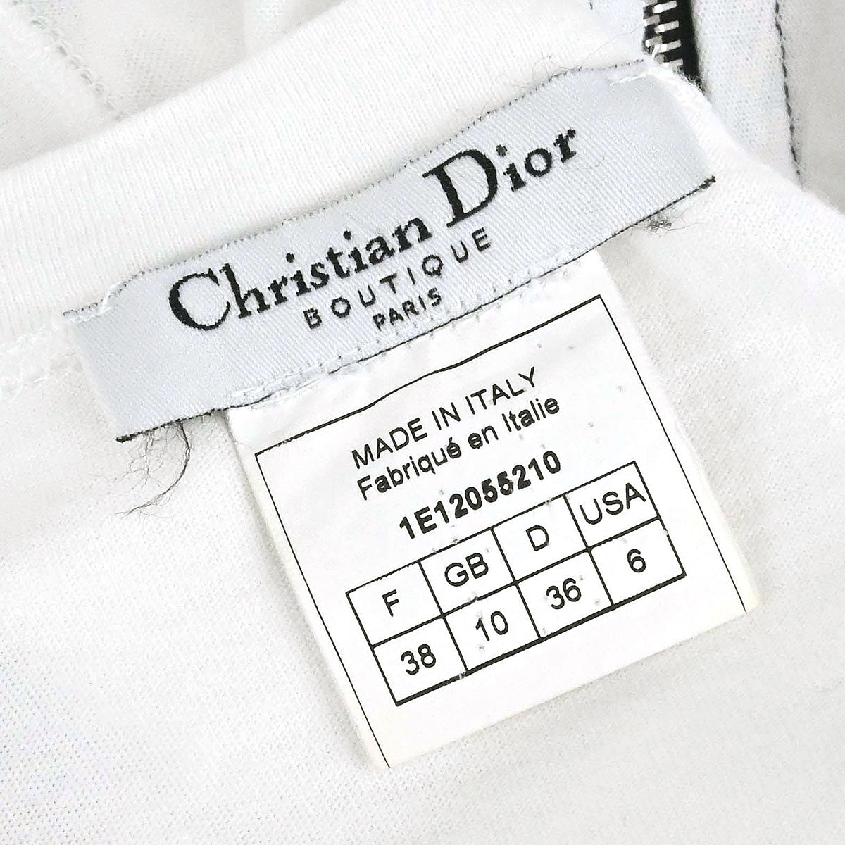 Christian Dior 2001 Zipper T-shirt White #38