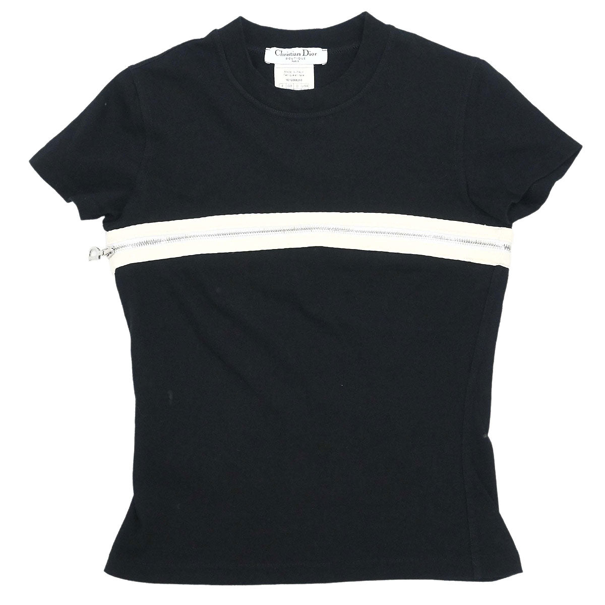 Christian Dior 2001 Zipper T-shirt Black #36