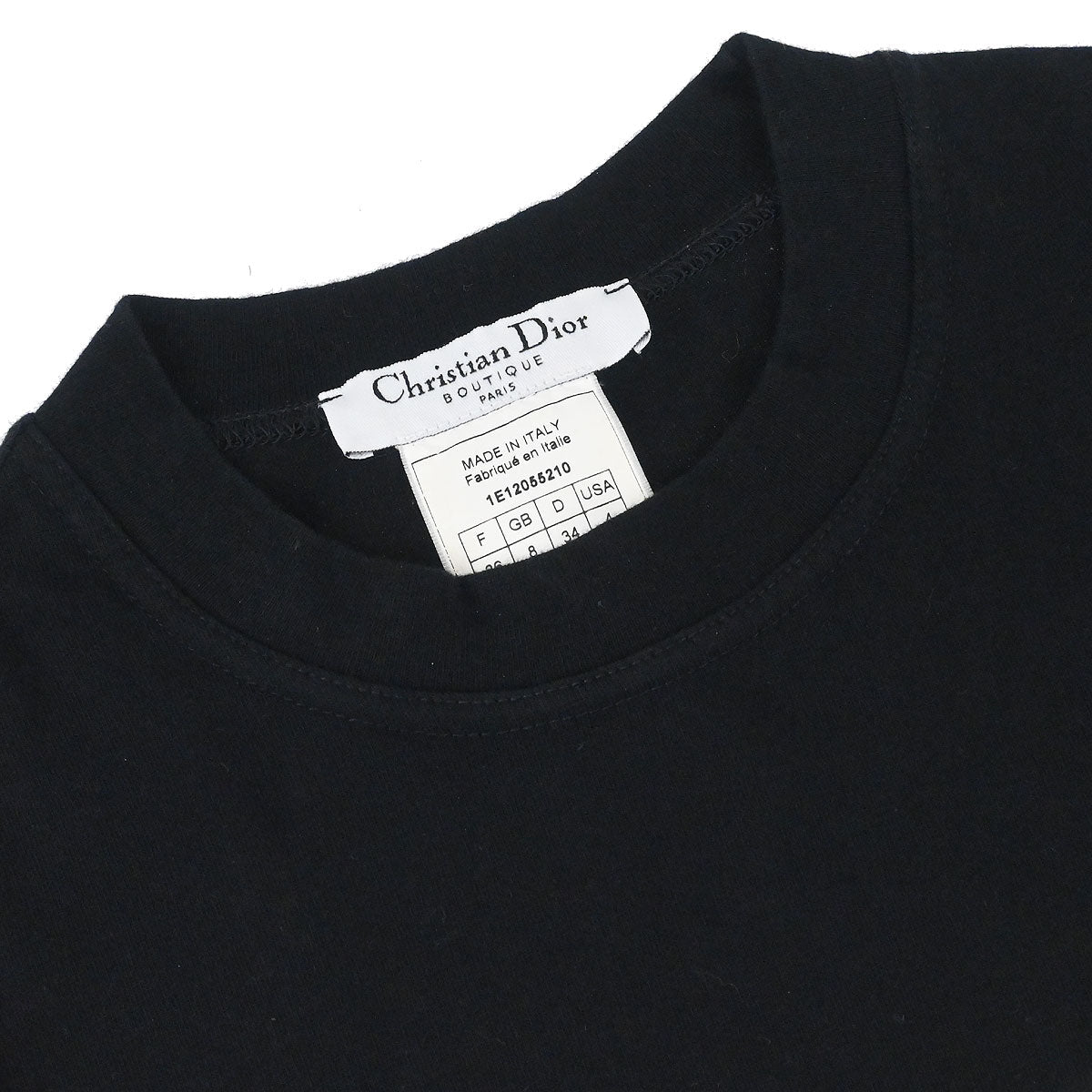 Christian Dior 2001 Zipper T-shirt Black #36
