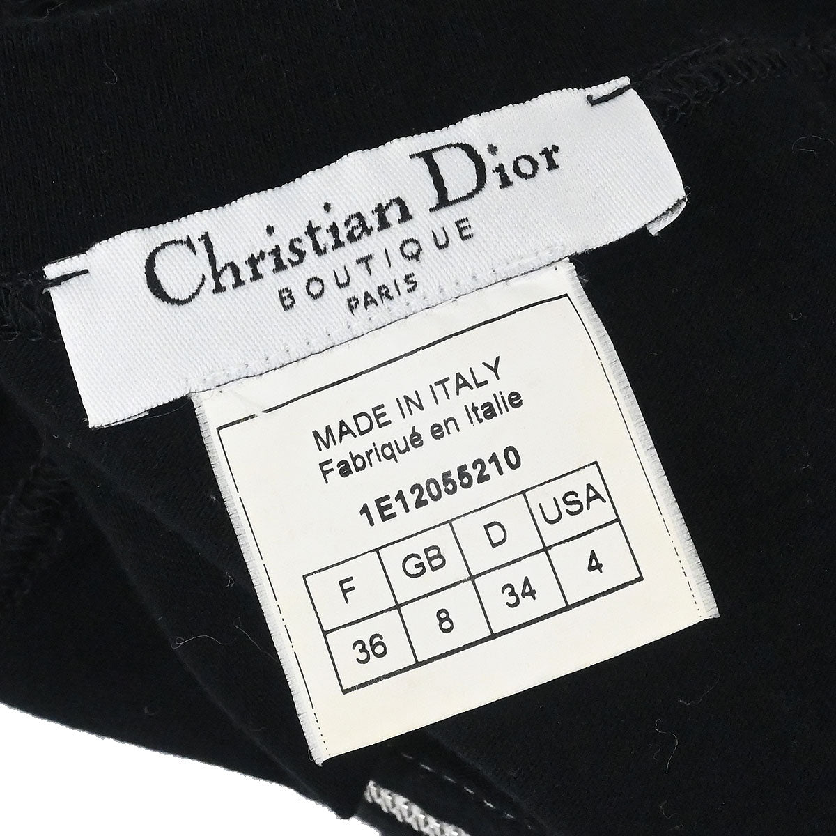 Christian Dior 2001 Zipper T-shirt Black #36