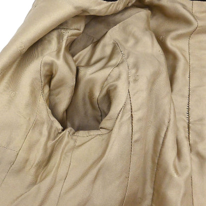 Chanel 1996 Setup Suit Jacket Skirt Tweed Beige Brown #38
