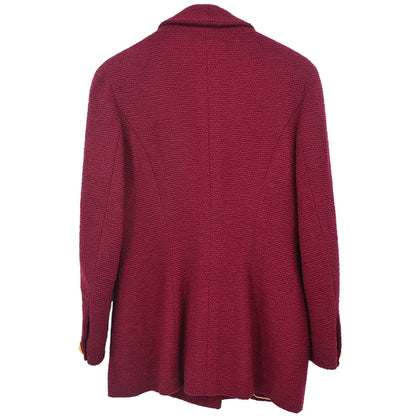Chanel 1994 Single Breasted Jacket Bordeaux #36