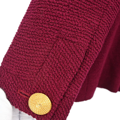 Chanel 1994 Single Breasted Jacket Bordeaux #36