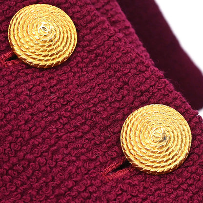 Chanel 1994 Single Breasted Jacket Bordeaux #36