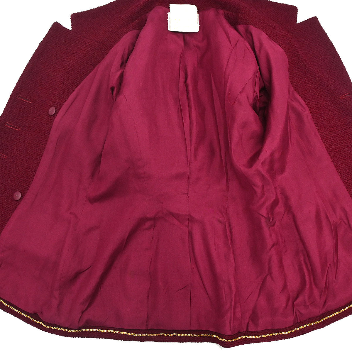 Chanel 1994 Single Breasted Jacket Bordeaux #36