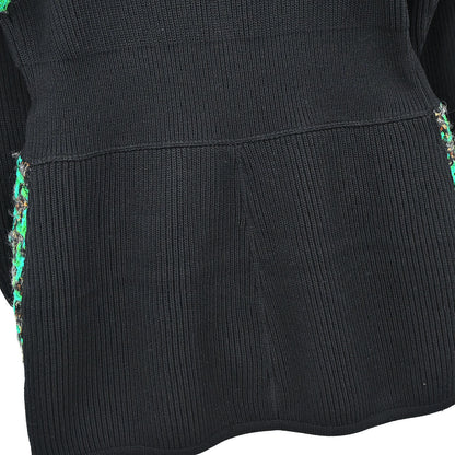 Chanel Houndstooth Cardigan Black