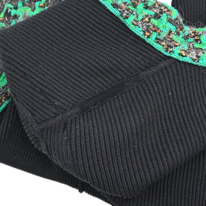 Chanel Houndstooth Cardigan Black