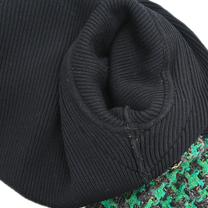 Chanel Houndstooth Cardigan Black