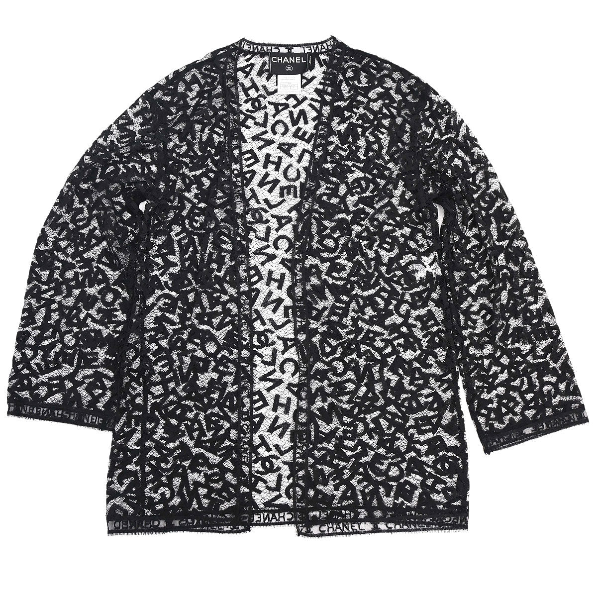Chanel 1998 Lace Cardigan Black #36