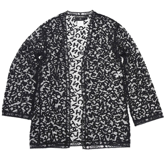 Chanel 1998 Lace Cardigan Black #36
