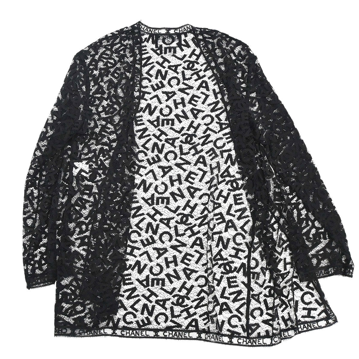 Chanel 1998 Lace Cardigan Black #36