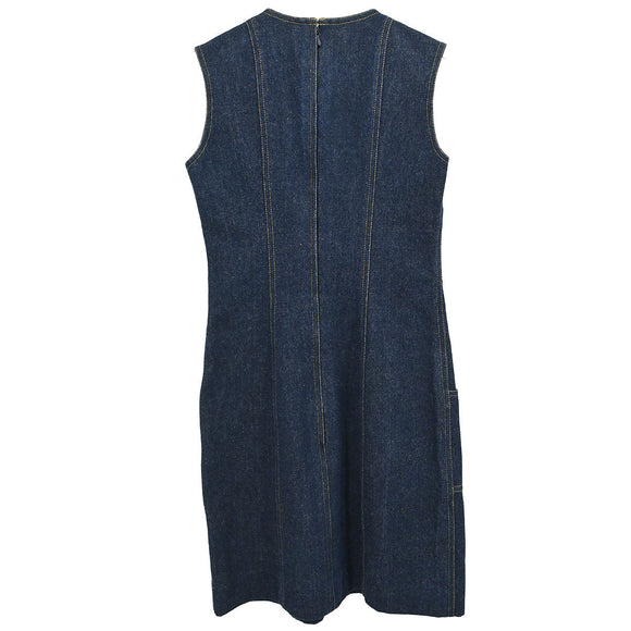 Chanel Denim Sleeveless Dress Navy #36 – AMORE Vintage Tokyo
