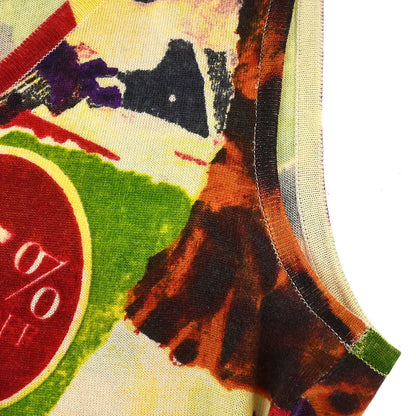 Christian Dior 2003 Victim Graphic Print Tank Top Beige #38