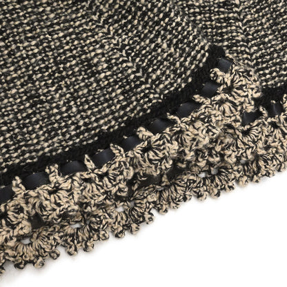 Chanel 2004 Setup Suit Cardigan Skirt Tweed Beige #38