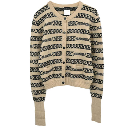 Chanel 2001 Fall Chain Cardigan Beige #40