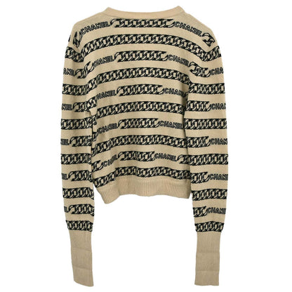 Chanel 2001 Fall Chain Cardigan Beige #40