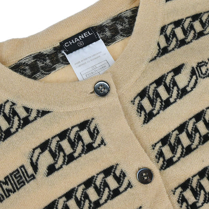 Chanel 2001 Fall Chain Cardigan Beige #40