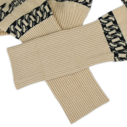 Chanel 2001 Fall Chain Cardigan Beige #40