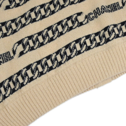 Chanel 2001 Fall Chain Cardigan Beige #40