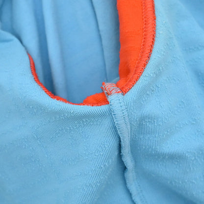 Chanel 2002 Zip-up Collarless Jacket Light Blue #38