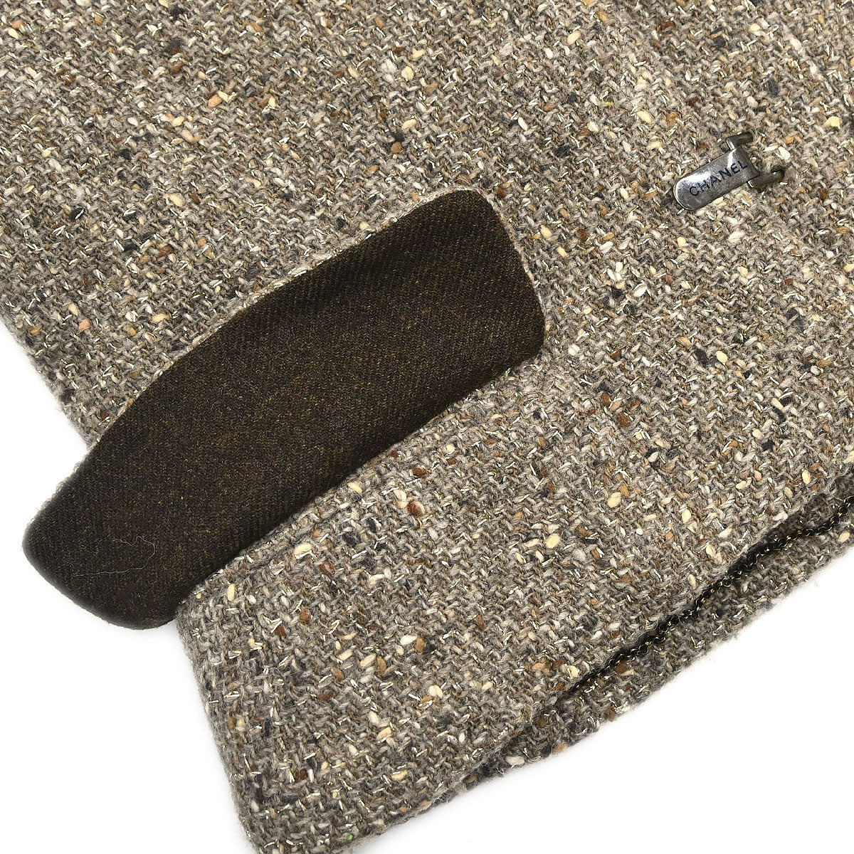 Chanel 1999 Single Breasted Tweed Jacket Brown #38