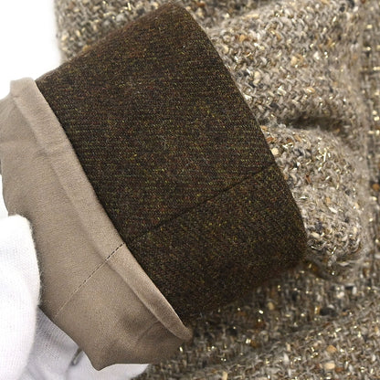 Chanel 1999 Single Breasted Tweed Jacket Brown #38