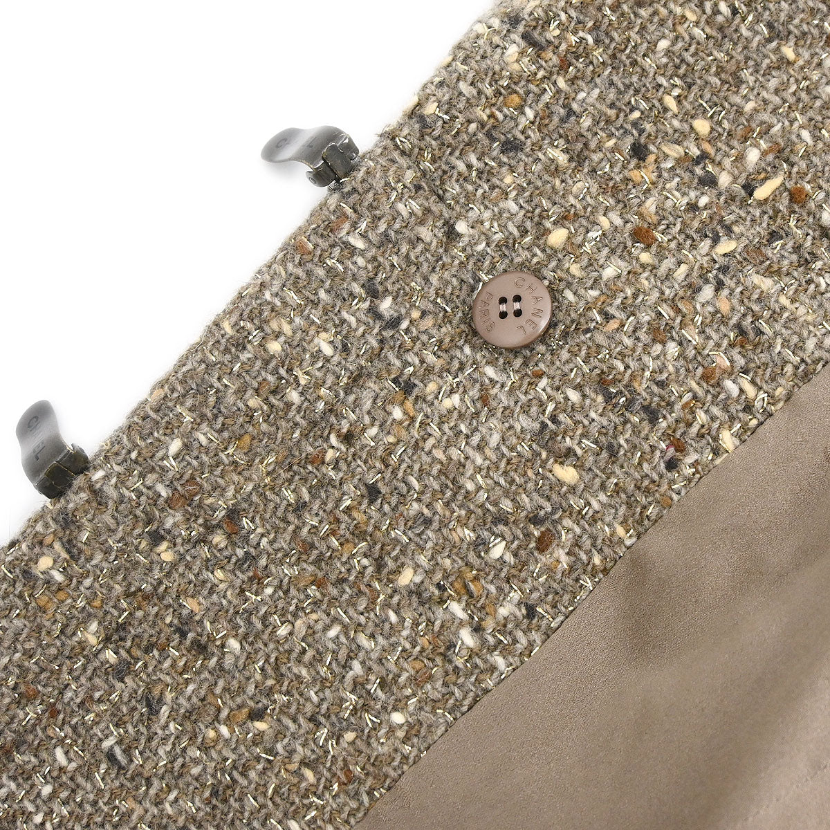Chanel 1999 Single Breasted Tweed Jacket Brown #38
