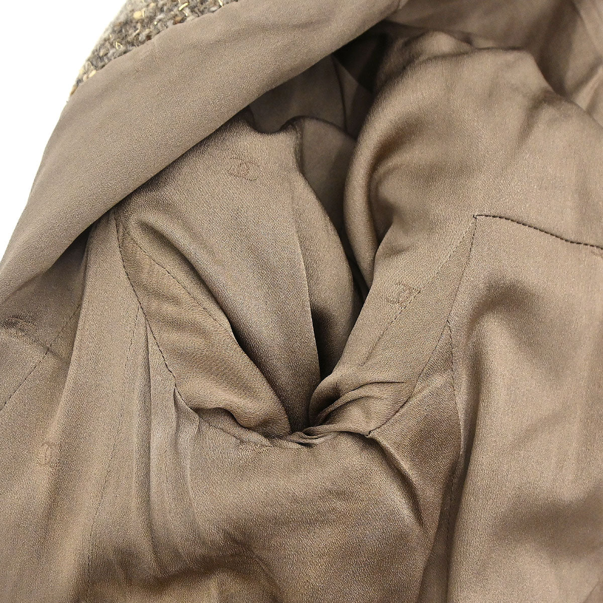 Chanel 1999 Single Breasted Tweed Jacket Brown #38