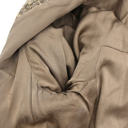 Chanel 1999 Single Breasted Tweed Jacket Brown #38