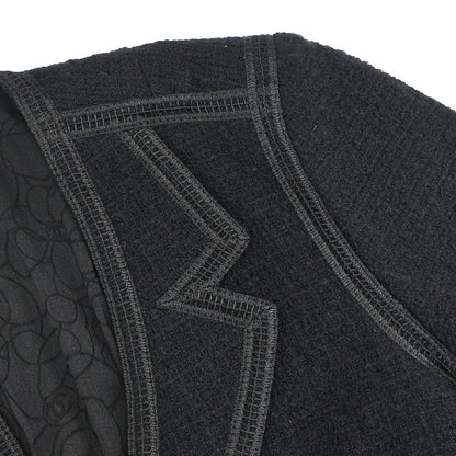Chanel 2002 Cruise Asymmetric Neckline Tweed Jacket #40