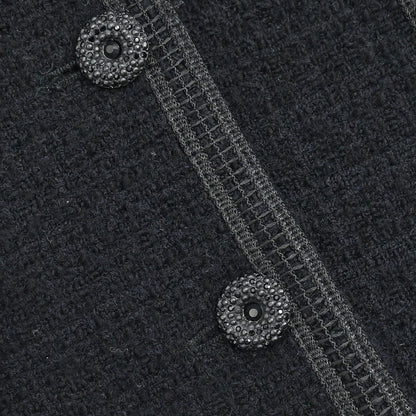 Chanel 2002 Cruise Asymmetric Neckline Tweed Jacket #40