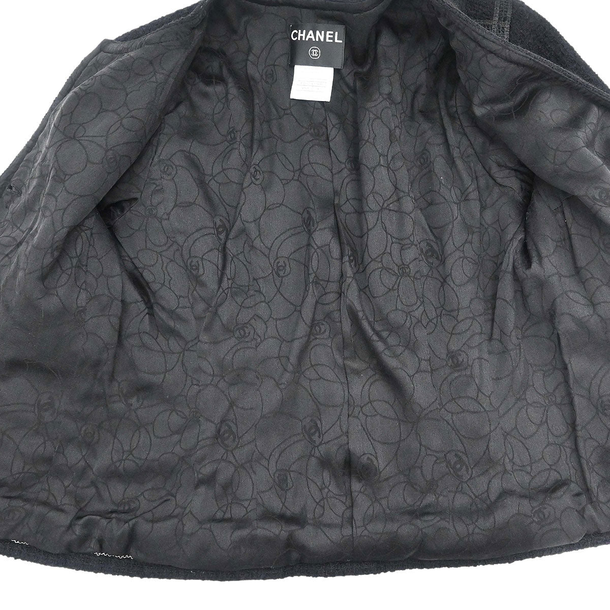 Chanel 2002 Cruise Asymmetric Neckline Tweed Jacket #40