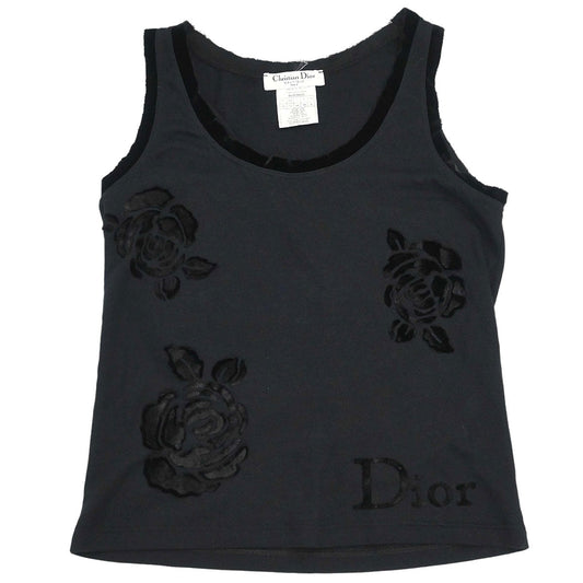Christian Dior 2005 Sleeveless Tank Top Rose Black #44