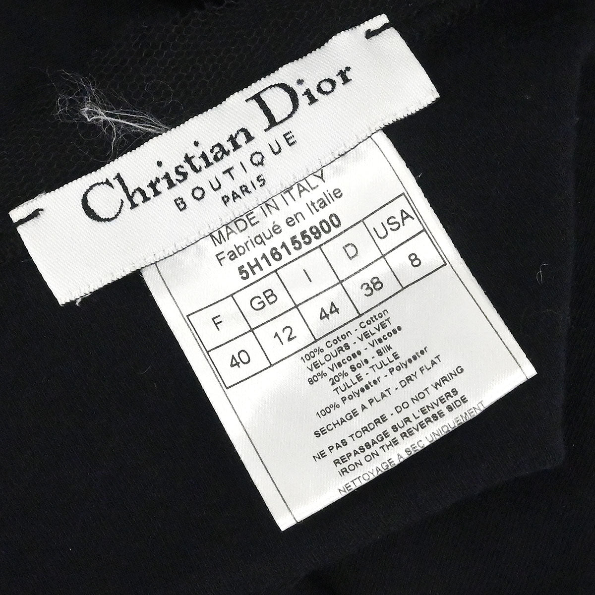 Christian Dior 2005 Sleeveless Tank Top Rose Black #44
