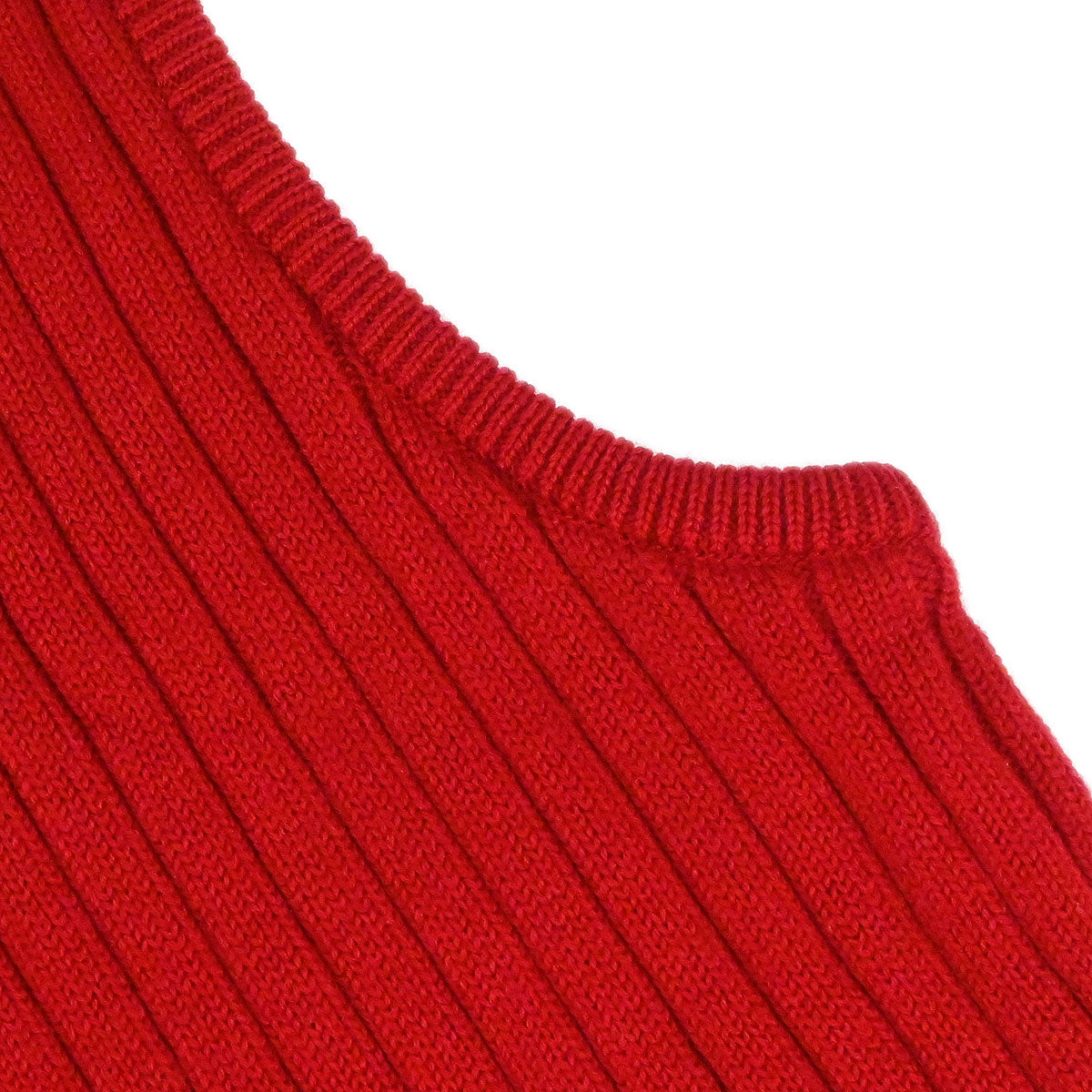 Christian Dior Sleeveless Knit Vest Top Red Gray #M