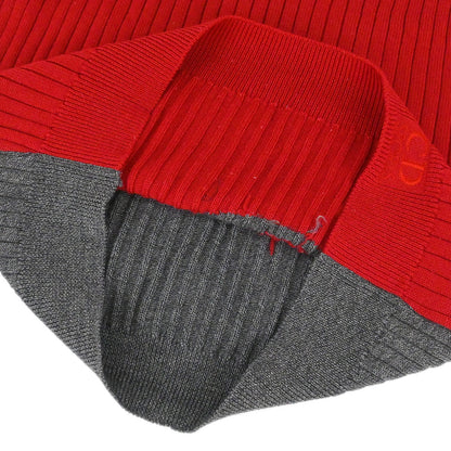 Christian Dior Sleeveless Knit Vest Top Red Gray #M