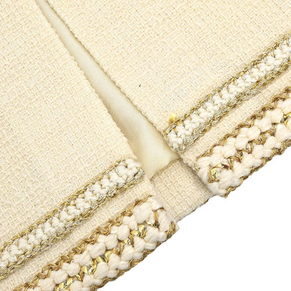 Chanel 2017 Tweed Skirt Ivory #38