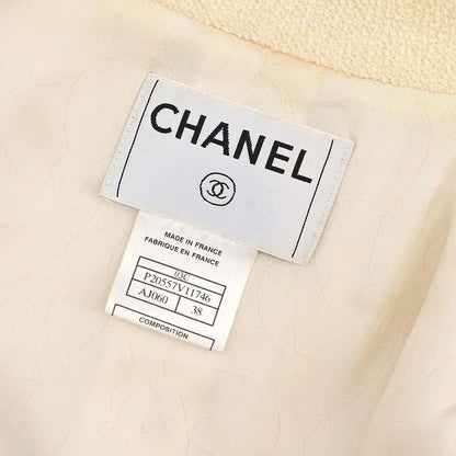 Chanel 2003 Single Breasted Jacket Ivory #38
